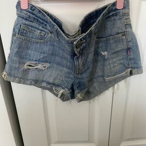 Distressed Denim Women Shorts